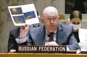 「膨大な量の嘘だ」虐殺されたとみられる市民の遺体の映像にロシアの国連大使