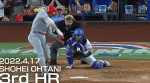 【大谷翔平】今季3号ホームラン 敵地のファンもあ然 2試合連続ホームラン』