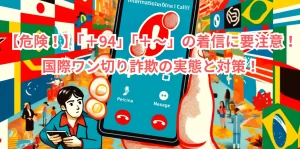 【危険！】「＋94」「＋〜」の着信に要注意！国際ワン切り詐欺の実態と対策！