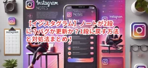 【インスタグラム】ノートが2段に？バグか更新か？1段に戻す方法と対処法まとめ！