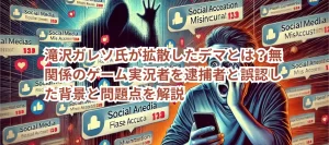 滝沢ガレソ氏が拡散したデマとは?無関係のゲーム実況者を逮捕者と誤認した背景と問題点を解説
