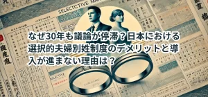 なぜ30年も議論が停滞?日本における選択的夫婦別姓制度のデメリットと導入が進まない理由は?