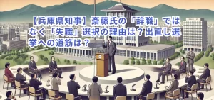 【兵庫県知事】斎藤氏の「辞職」ではなく「失職」選択の理由は?出直し選挙への道筋は?