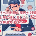 メルカリ出品制限の原因と対策:『出品数の上限に達しました』のエラーメッセージ解決方法は?