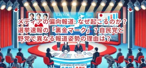 メディアの偏向報道: なぜ起こるのか？選挙速報の「裏金マーク」？自民党と野党で異なる報道姿勢の理由は？