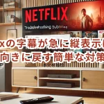 Netflixの字幕が急に縦表示に?原因と横向きに戻す簡単な対策法!