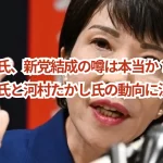 高市早苗の新党結成の噂は本当か?百田尚樹氏と河村たかし氏の動向に注目!
