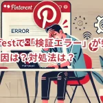 Pinterestで「検証エラー」が頻発する原因は？対処法は？