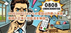 08003008158からの電話は詐欺？迷惑電話の正体と対処法を解説！