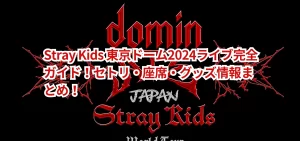 Stray Kids 東京ドーム2024ライブ完全ガイド！セトリ・座席・グッズ情報まとめ！