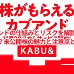 カブアンドの仕組みとリスクを解説！本当にお得？未公開株の魅力と注意点とは？