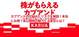 カブアンドの仕組みとリスクを解説!本当にお得?未公開株の魅力と注意点とは?