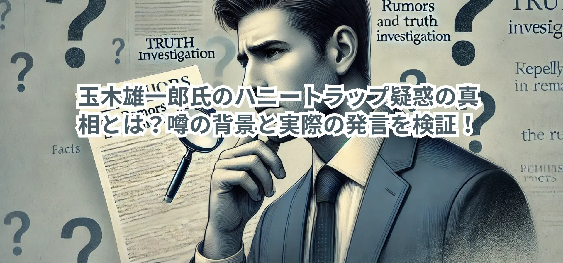 玉木雄一郎氏のハニートラップ疑惑の真相とは?—噂の背景と実際の発言を検証!